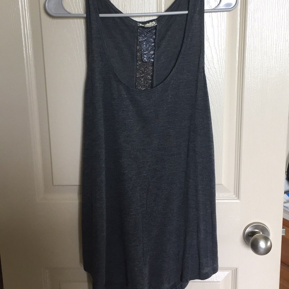 Lace accented tank